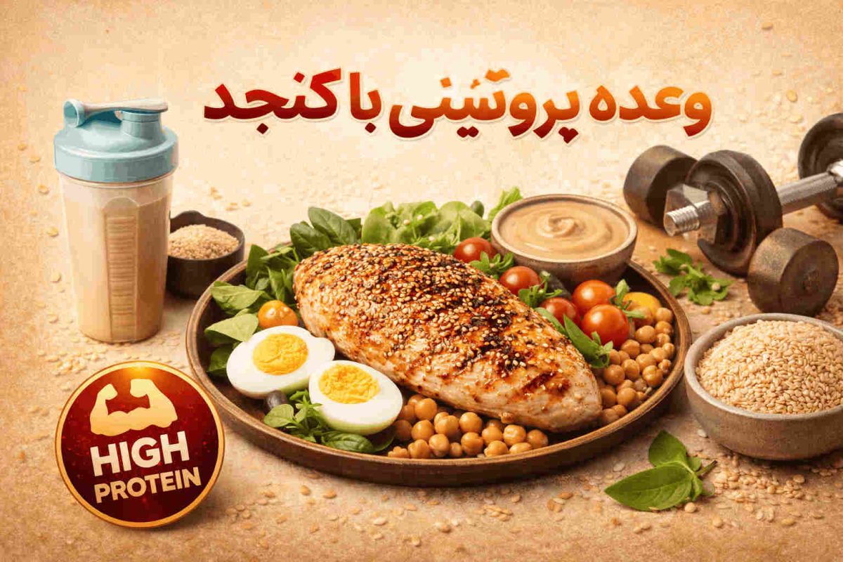 وعده پروتئینی با کنجد
