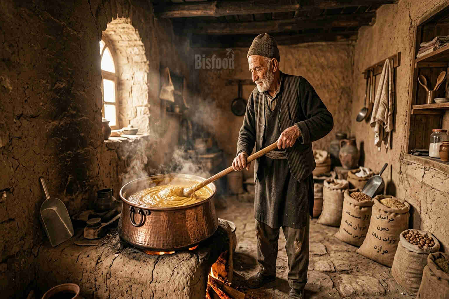 پخت و پز تاریخی حلوا شکری زمان قدیم