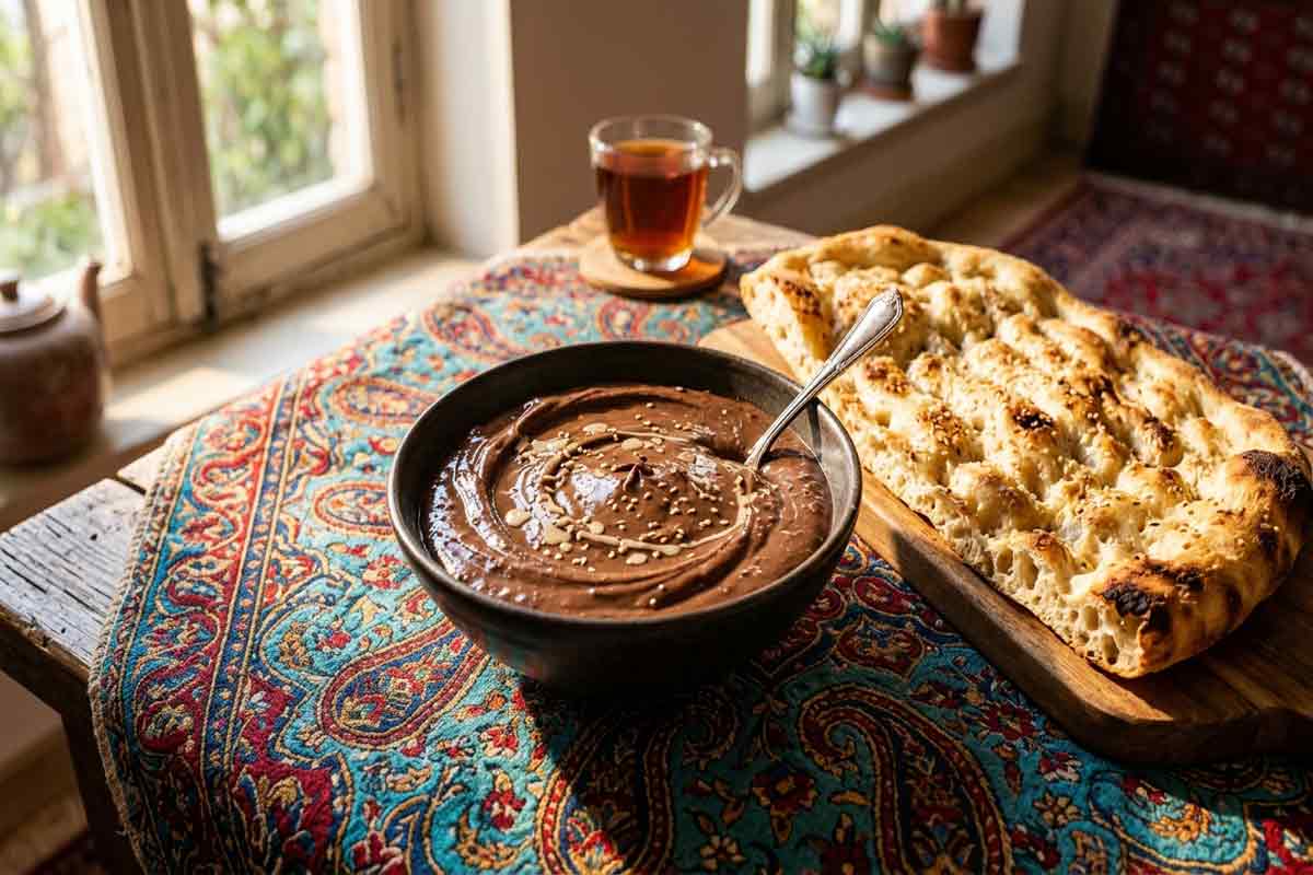 کرم کنجد رو با چایی بخوریم.